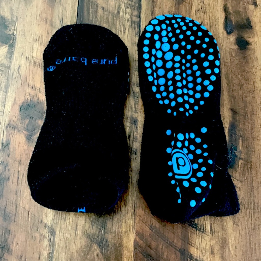 Pure Barre. Black sticky socks.  Like new.